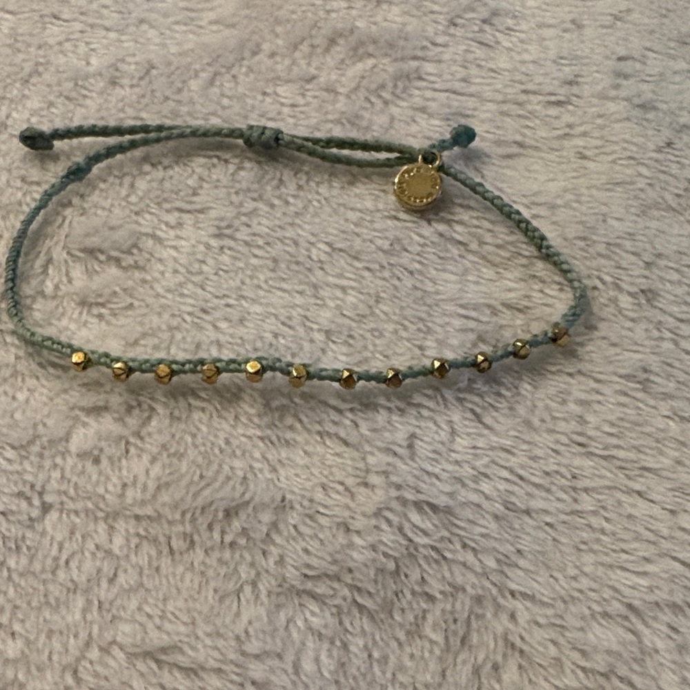 Elegant Gold and Green Braided Bracelet